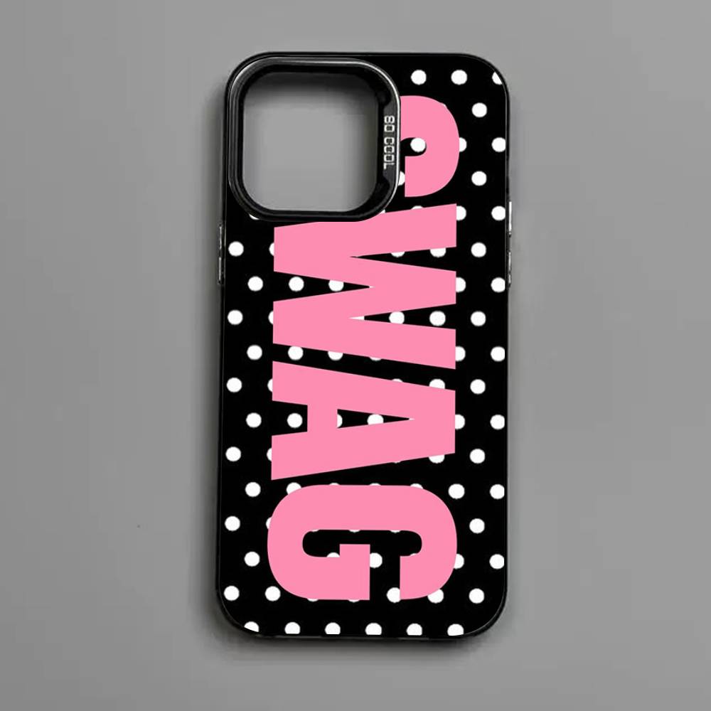 

Персонализированный чехол для телефона с буквами Swag Is My Life Style, цвет серебристый корпус, для IPhone 17 16 15 14 13 12 11 Pro Max Plus iPhone 14 pro
