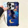 Night Moon Cat Dreamy Art Soft Phone Case For Xiaomi Poco X7 X8 Pro Max X6 X5 X3 F8 Ultra F7 M8 M7 M5S Redmi 15C 15A 15 14C 13C