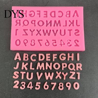 Easy Clean Silicone Dessert Molds Alphabet Number Mold for Cake Decorating, Mini Letters 0-9 Fondant Baking Tool, Flexible Non-stick Resin Craft