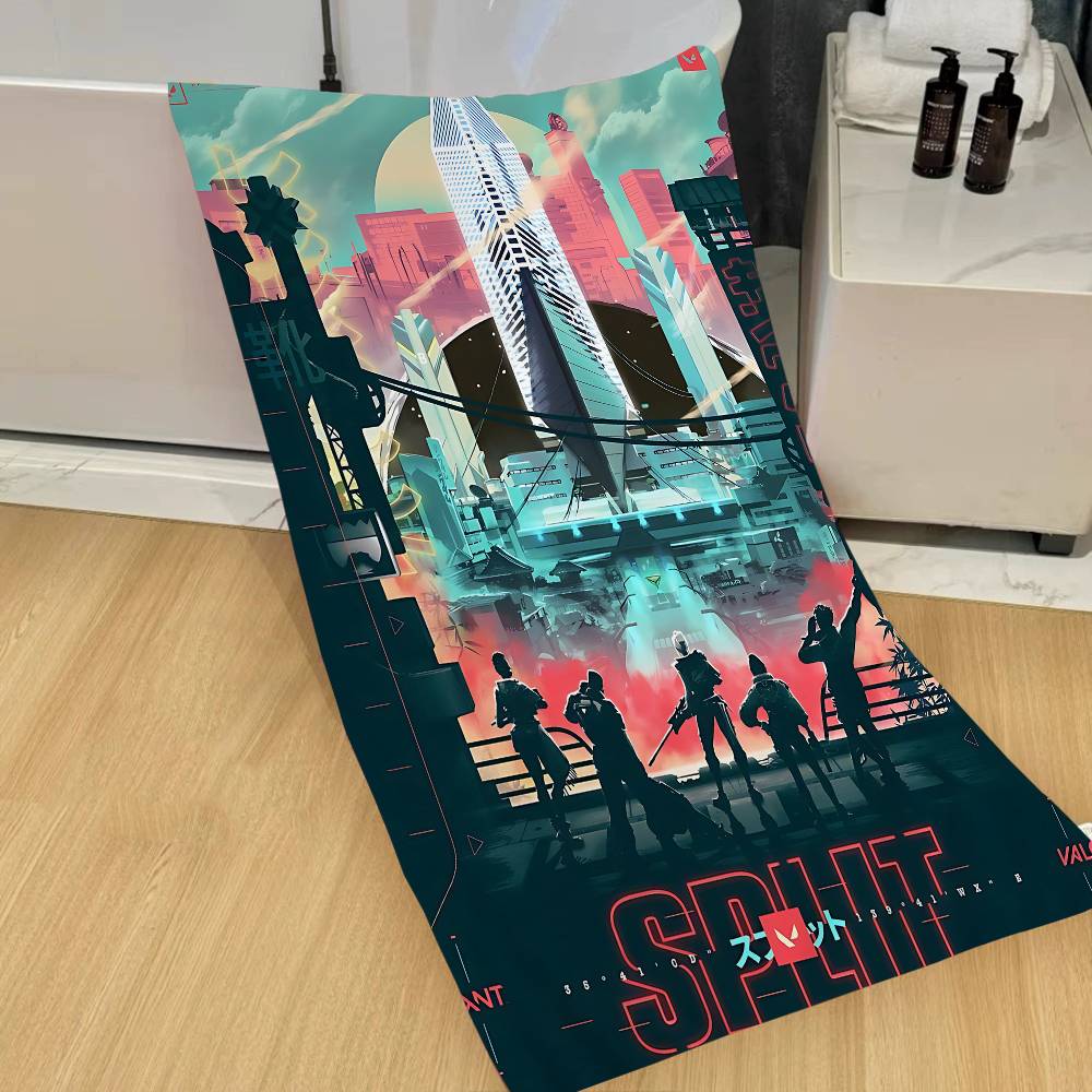 Game VALORANT Bath Towel Microfiber Soft Water Absorbing Breathable For Girl Kids Decorative Cartoon Beach Towel