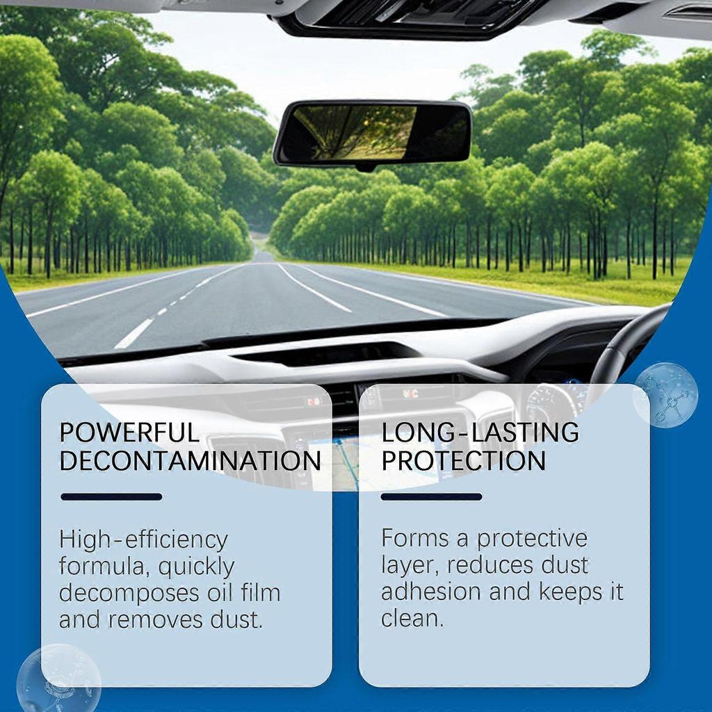 Rayhong Car Glass Oil Film Cleaner - Car Window And Windshield Cleaner, Anti-Rain And Anti-Fog Glass Cleaner For Vehicles