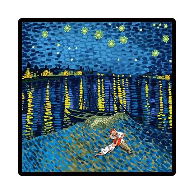 Starry Night by Vincent Van Gogh Famous Artist Art Posters and Prints Abstract Wall Picture Canvas Oil Painting Home Decoration