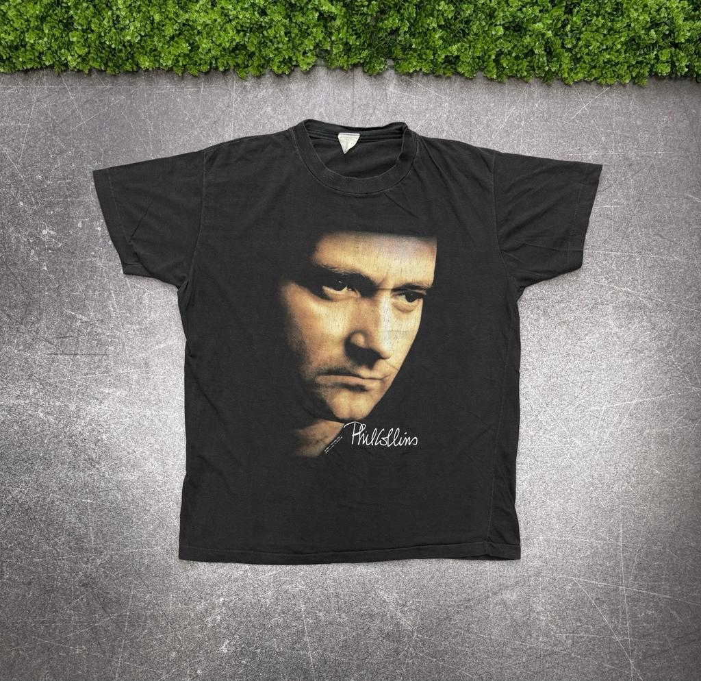 Vintage 1990 Phil Collins Genesis Drummer Band T Shirt Rock