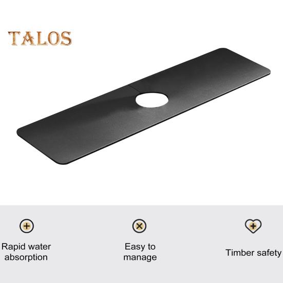 Diatomitová podložka pod vodovodní baterii Multifunkční podložka na ochranu proti stříkající vodě u dřezu Rychleschnoucí kamenný podnos pohlcující vodu pro organizaci koupelny v kuchyni