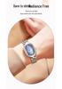 Oufanni Women's Vintage-Style Diamond-Inlaid Oval Mother-of-Pearl Watch - Waterproof Quartz with Light Luxury Appeal