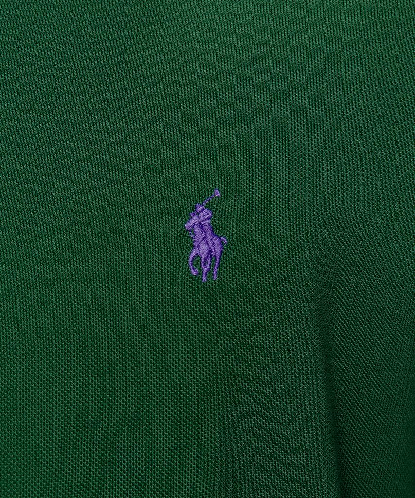 POLO RALPH LAUREN Custom Slim Fit Mesh Polo Shirt - Green