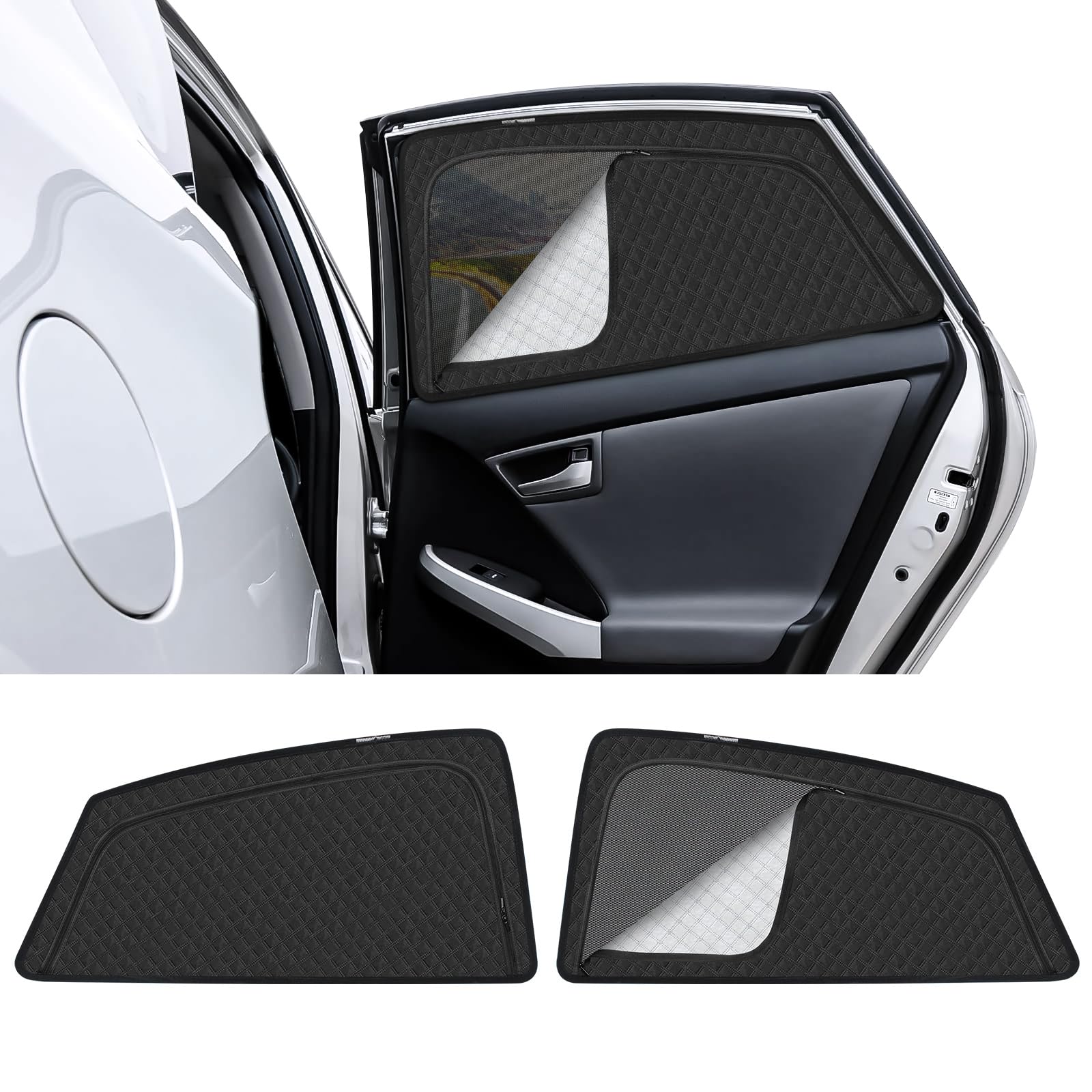 

New Prius 30 Series Dedicated Rear Seat Heat Integrated Car PRIUS 30 ZVW30 Mesh Sun UV Light Insect Rear 2 Japanese Instruction Manual Included чёрный