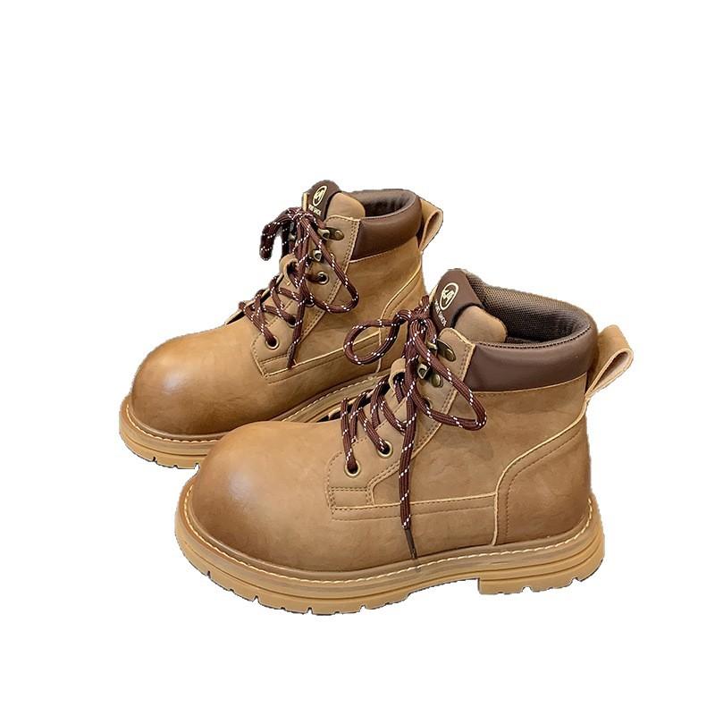 Small man thick bottom height increase 2025 new autumn and winter fashion short British style retro versatile locomotive boots