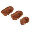 A96I-Wicker Woven Bread Basket Serving Basket Set Of 3,Storage Basket For Food Fruit Cosmetic Storage Table Top And Bathroom