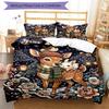 3PC Custom Name Winter Deer Bunny Bedding Set Duvet Cover Closure Includes 1 Duvet Cover & 2 Pillowcases for Bedroom