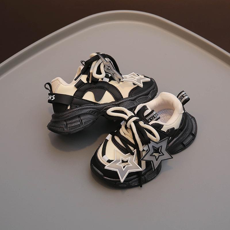 

Autumn new thick-soled heightening children s sports shoes trendy dad shoes soft-soled kindergarten light casual shoes 1-6 years old 24 yards inner length 14.5cm