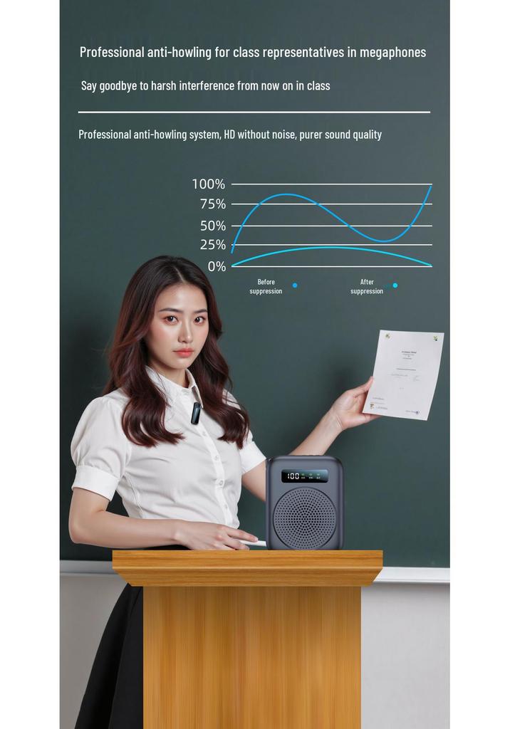 Portable Wireless Bluetooth Loudspeaker & Microphone for Teaching, Tours, and Promotions - Little Bee Megaphone