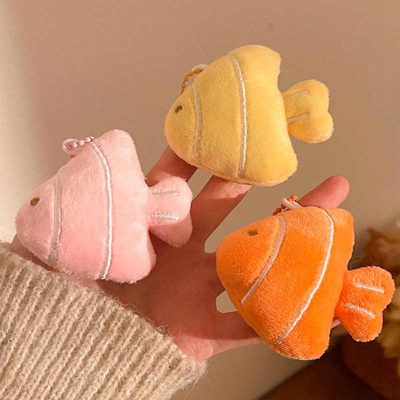 Plush Fish Keychain Adorable Fish Bag Charm Stuffed Animal Pendant Plush Kawaii Fish Decoration For Diy Decoration Keys Bags