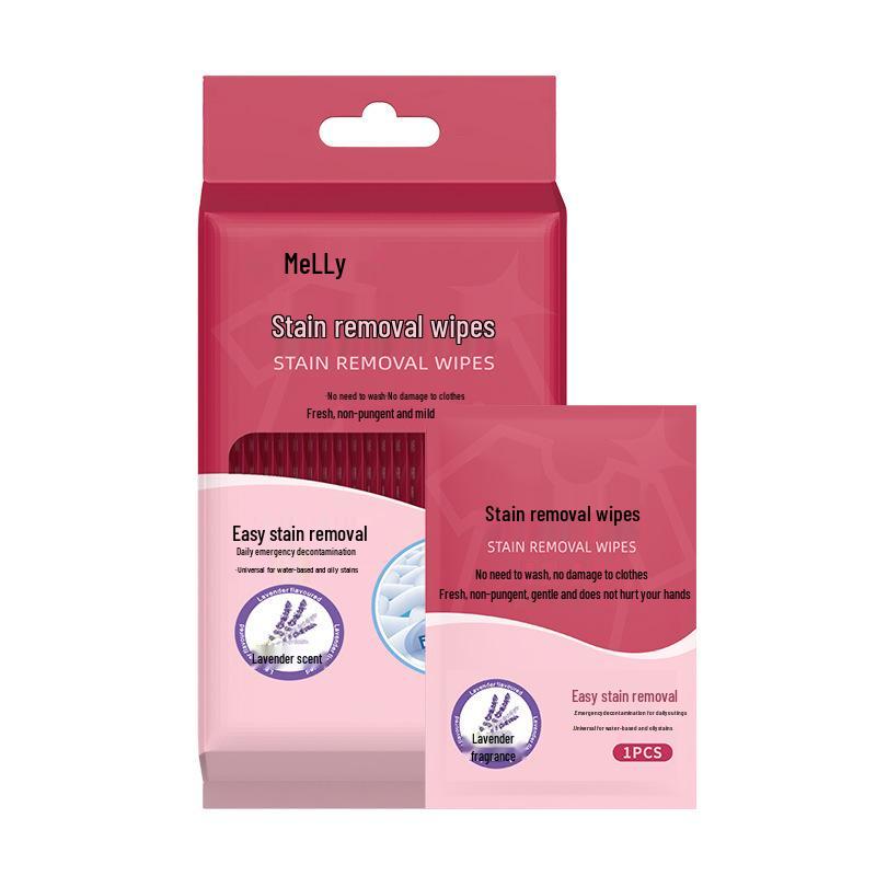 Melly Portable Stain Remover Wipes - Disposable Emergency No-Wash Cleaning for Down Jackets