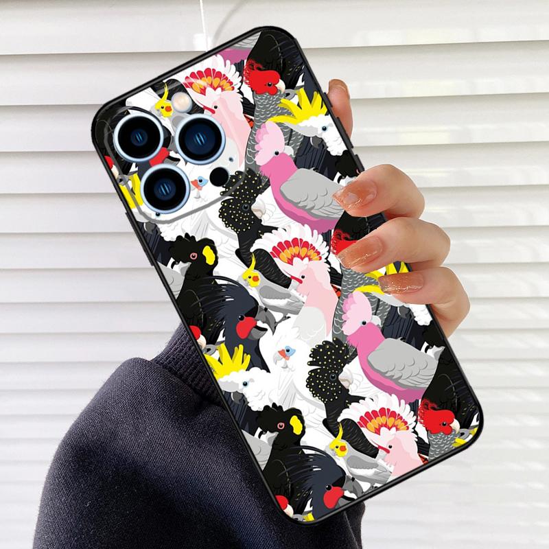 Animal Parrot Bird Phone Case For iPhone 17 16 15 13 11 12 14 Pro Max mini 15 16 Plus 16e 17 Air Cover Fundas
