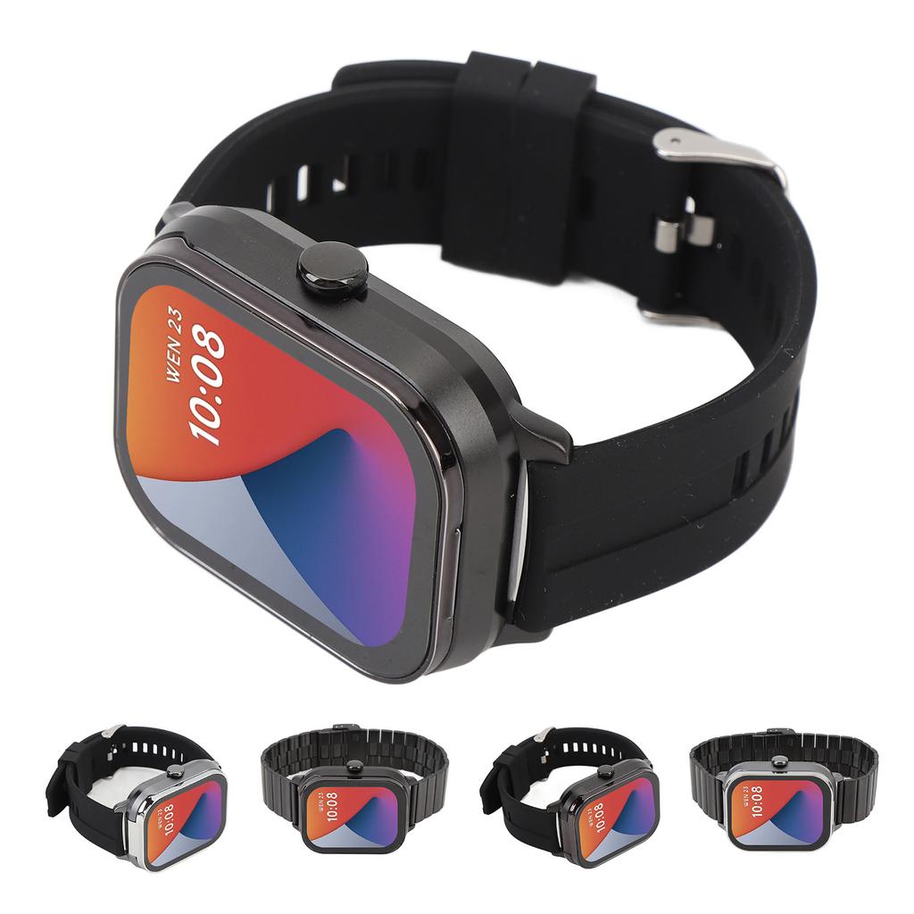 2 In 1 Smart Watch with Earbuds 2.01 Inch TFT Touch Screen Bluetooth Call Music Play Step Count Mult