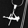 Catena Artistica Moda Pole Dance Per Donne Uomini Acciaio Inossidabile Colore Oro Eleganza Ginnastica Ritmica Collana Gioielli Regali