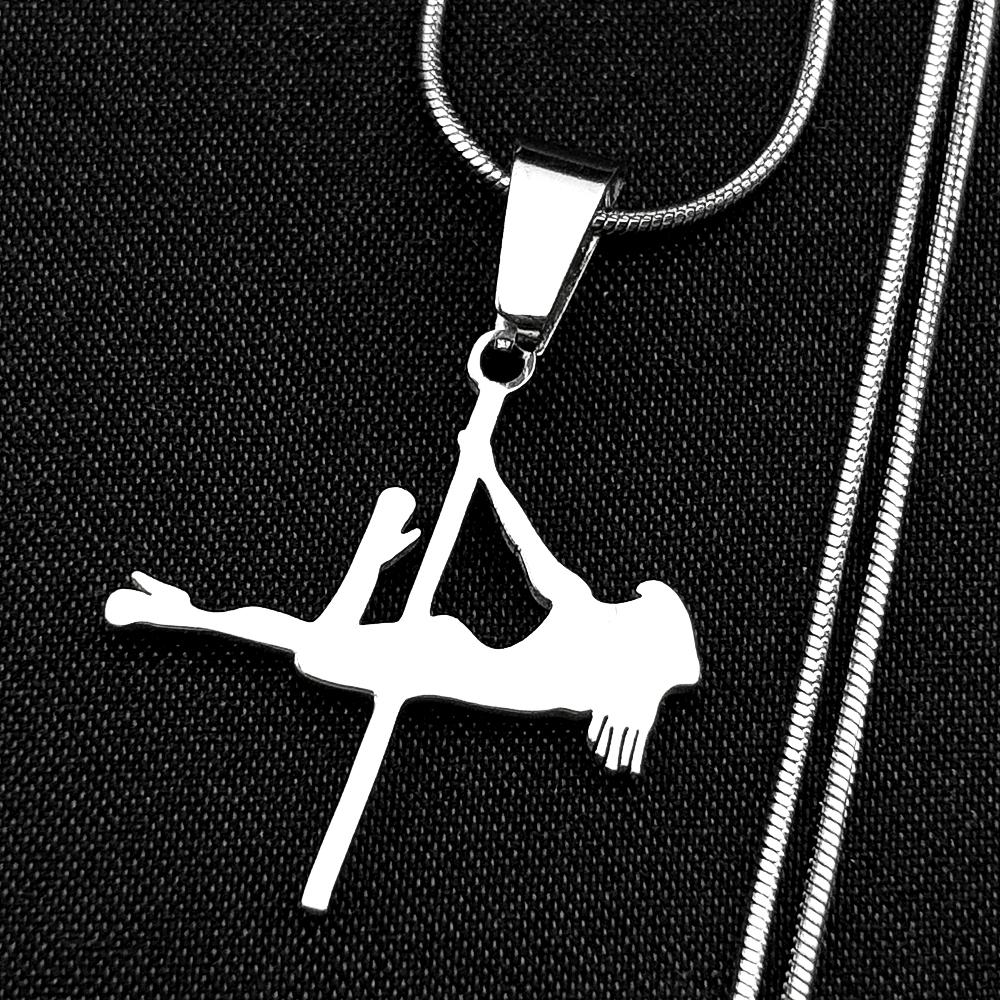 Catena Artistica Moda Pole Dance Per Donne Uomini Acciaio Inossidabile Colore Oro Eleganza Ginnastica Ritmica Collana Gioielli Regali