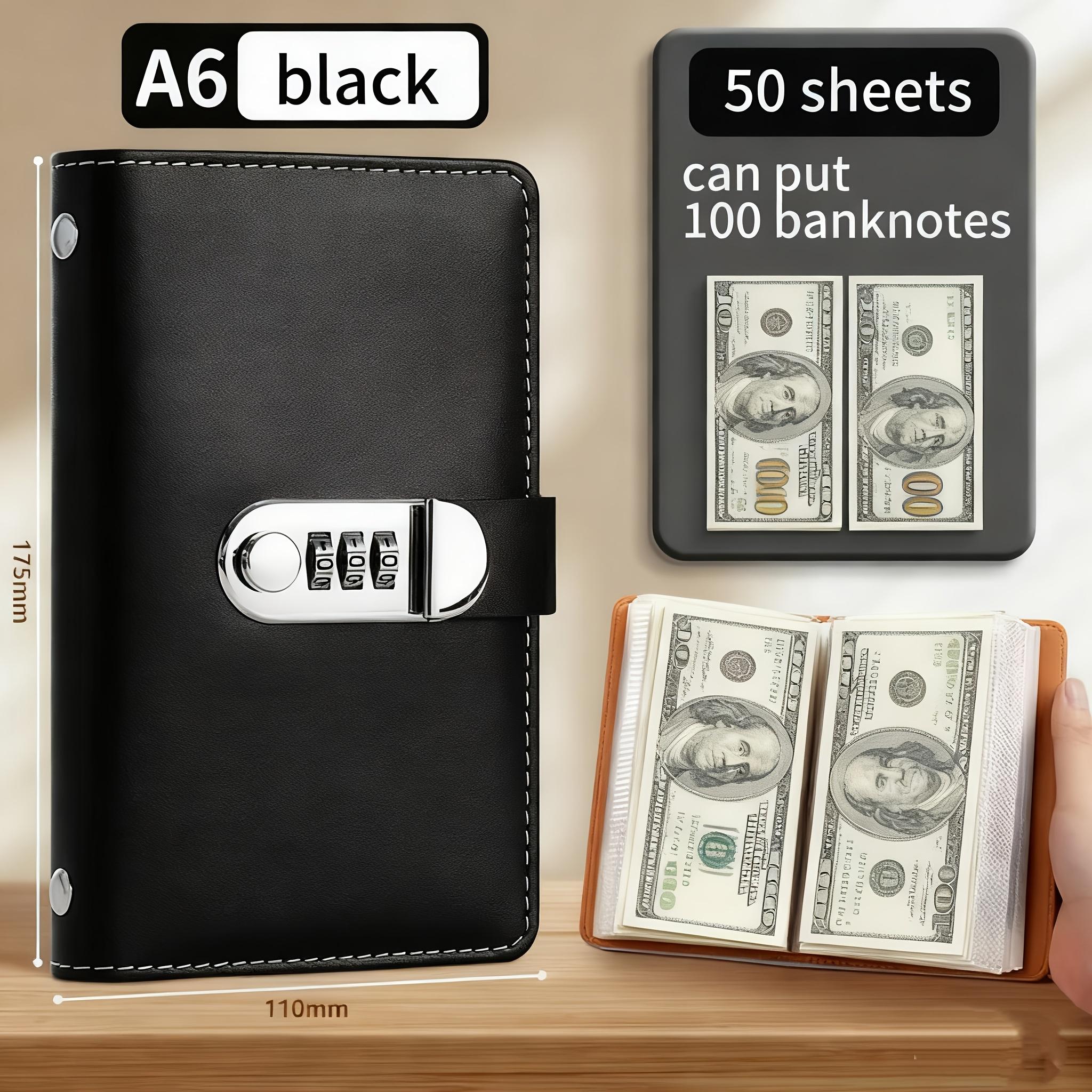 

Envelope Challenge Binder Save Savings Challenges Loose-Leaf Binder Budget Binder With Cash Envelopes Money Organizer System чорний
