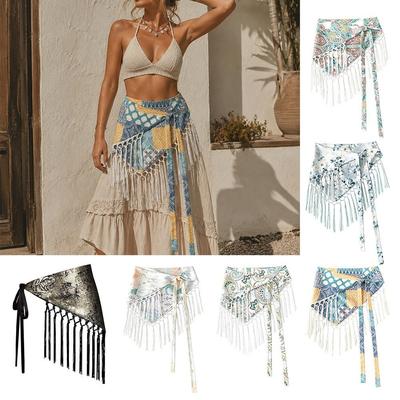 Tassels Triangle Waistband Exquisite Dance Hip Scarf Fashion Fringe Waist Belt  Dress Jeans Decor
