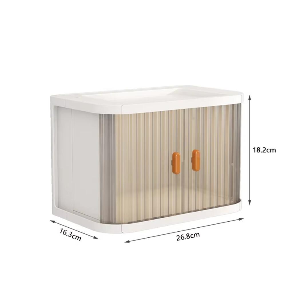 

Plastic Folding Organizer Box 1-2 Tier Makeup Organizers for Grocery Pill Stationery Style 1