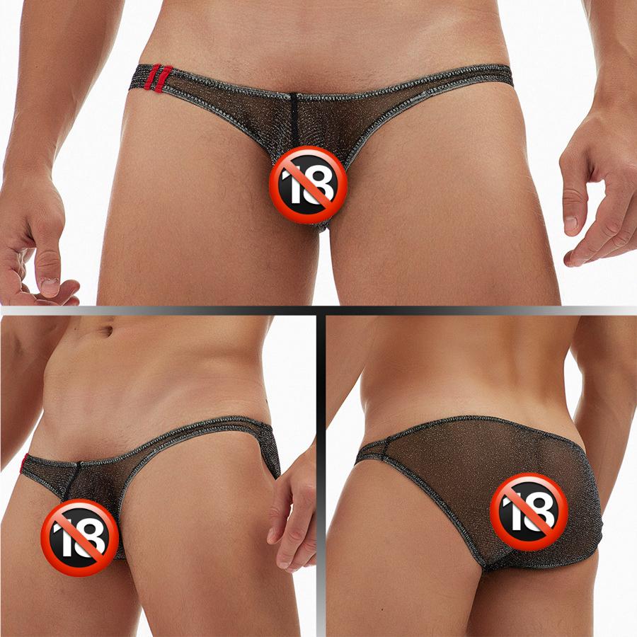 Sexy pánské tanga, tangá, jockstrap, spodní prádlo, síťované průhledné gay kalhotky, mini spodní prádlo, tanga s T-back, bikiny, tanga, plus velikost