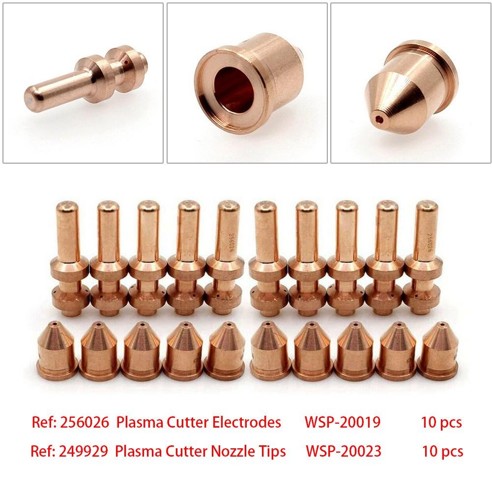 20pcs Electrode 256026 Tip 249929 for Miller Spectrum 875 Auto-Line Cutter For XT60