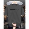 Men's Summer Fashion Casual Loose Plus-Size Dream Letter Print Sports Crew Neck Short Sleeve T-Shirt