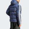 Adidas Essentials Midweight Down Hooded Jacket with Three Stripes Men Outerwear Ink-Blue IK3213