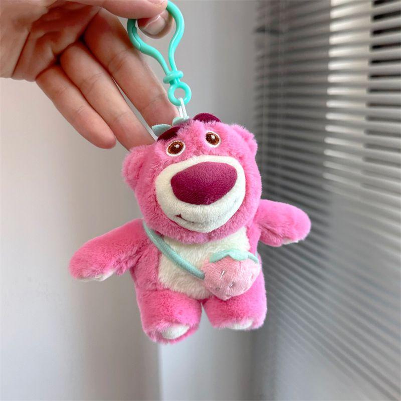 Cuddly 10cm Disney Toy Story Lotso Plush Doll Pendant Bear Keychain Kid Gift
