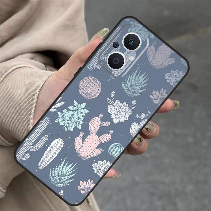 Plant Cactus Case For OPPO Reno 14 10 11 12 13 Pro 11F 12F 13F 14F 7 8 Lite OPPO Find X9 X8 X5 Pro Cover