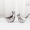 Moderne, schlichte Luxus-Vogelfiguren aus silberner Keramik, Dekoration für Zuhause, Zubehör, goldene Vogelfiguren, dekorative Hochzeitsornamente