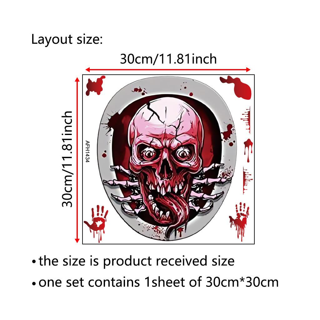 3D Halloween Floor Wall Decals Scary Ghost Halloween Wall Stickers, Removable Peel And Stick Halloween "Scary Sticker" Decor