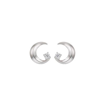 Silver Moon Earrings Sc25A29E