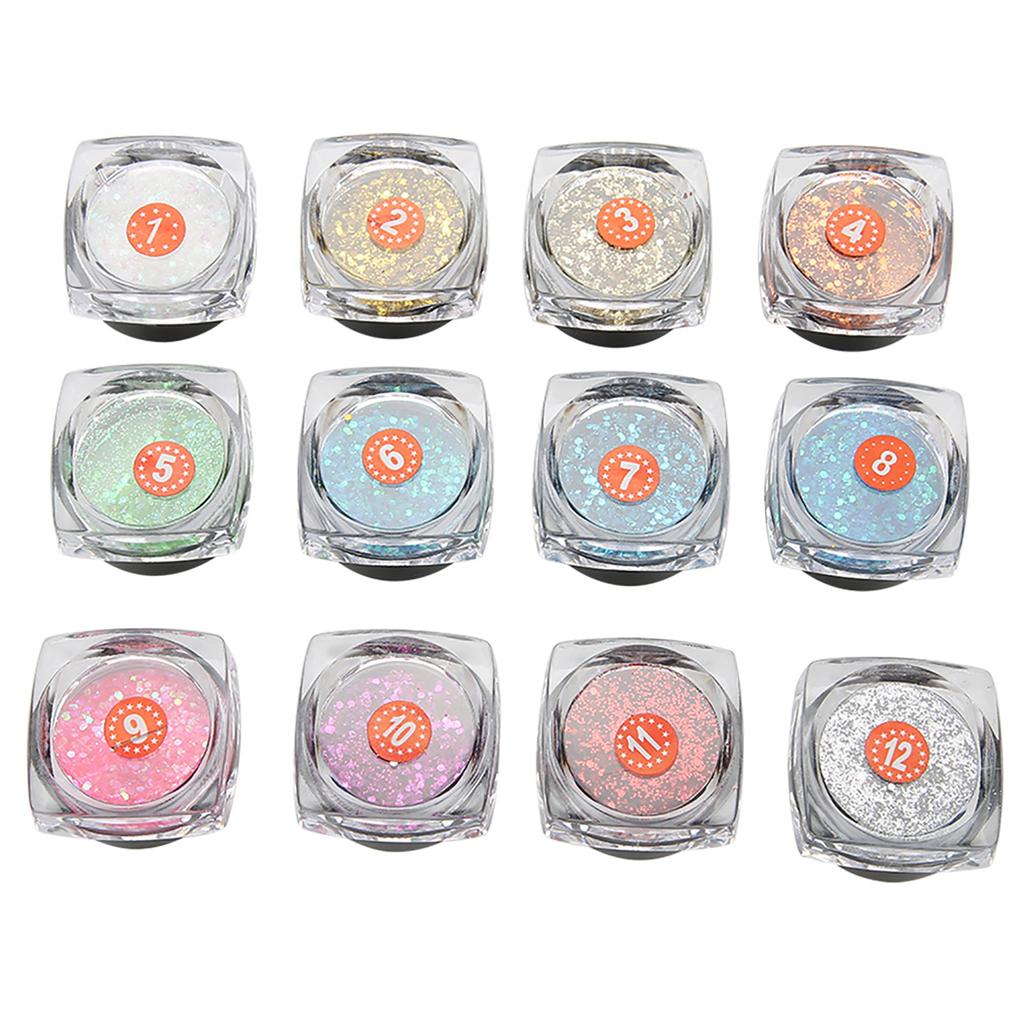 Nail Art Glitter Geometric Shape Decoration Manicure Paillette Decal DIY Kit Accessories