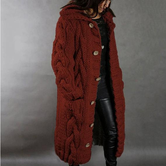 2025 Women's Plus Size Fashion Cardigan Sweater Coat - European & American Style Knitwear