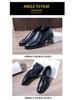 Men's Black Leather Slip-On Loafers - Business Casual & Formal, Soft Sole Non-Slip for Middle-Aged and Elderly.
