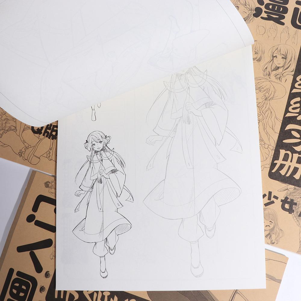 Comics Girl Boy Hand Painted Tutorial Book Anime Characters Art Tracing Sketch Art Supplies  Artist