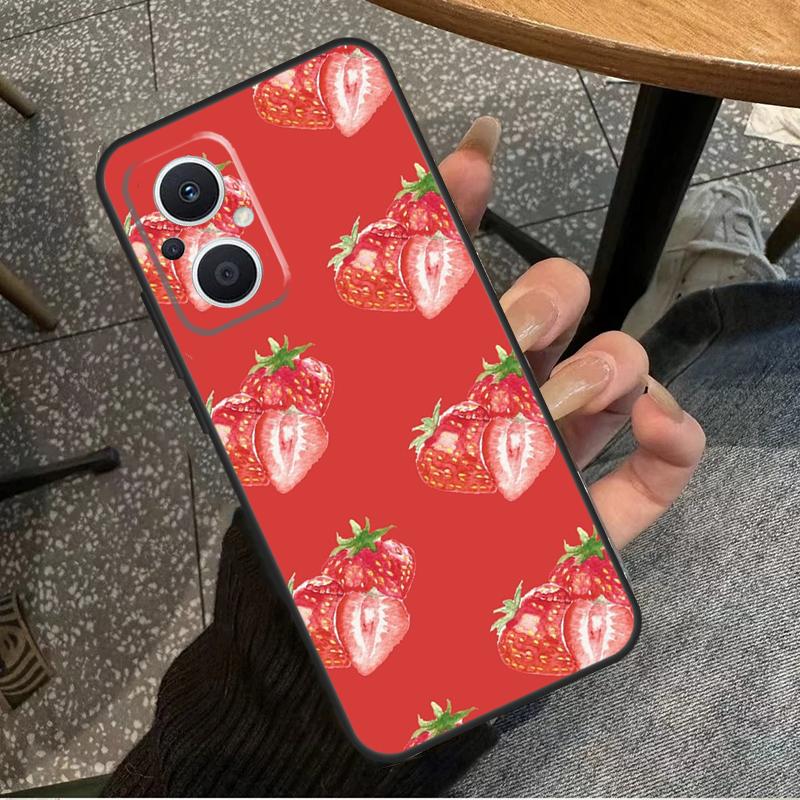 Strawberry For OPPO Reno 14F 13F 12F 11F 10 11 12 13 14 Pro 7 8 Lite 8T OPPO Find X5 X6 X8 X9 Pro Case