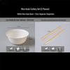 Disposable Rice Husk Bowl and Chopsticks Set