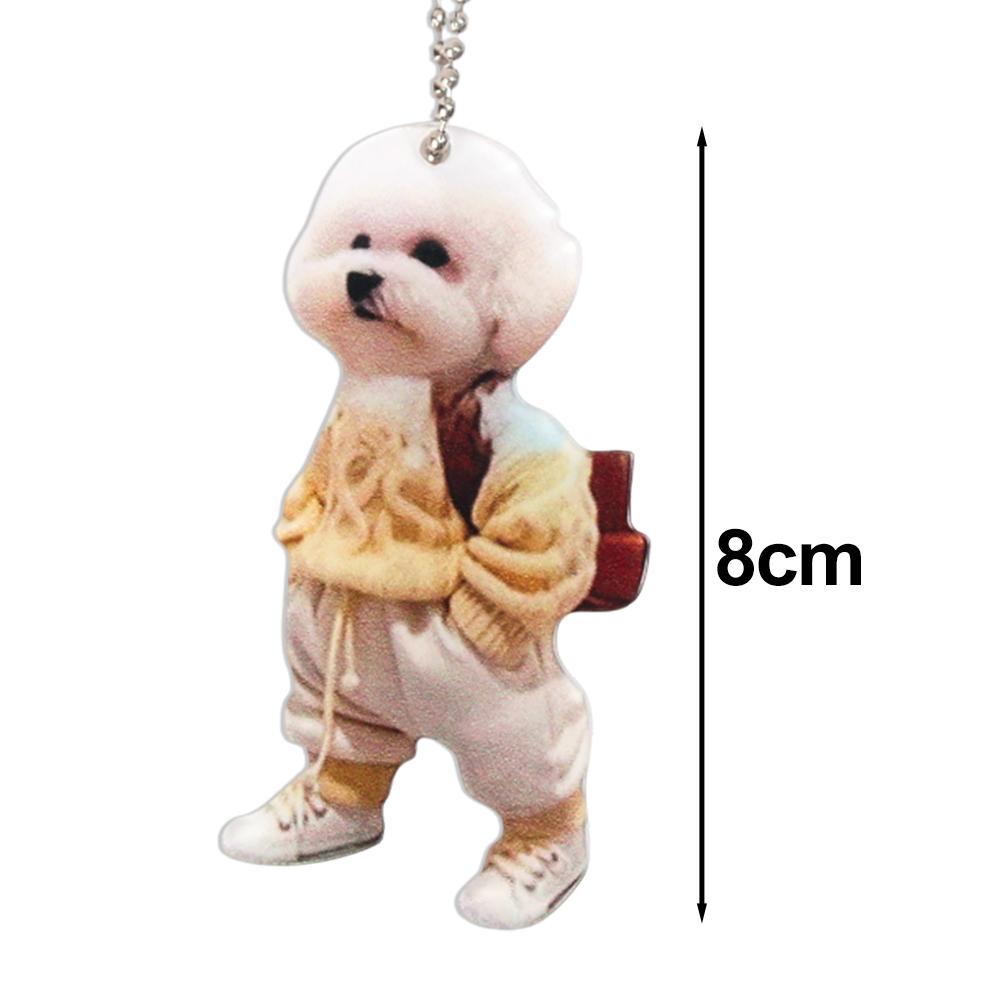 Creative Car Hanging Ornaments Puppy Man Backpack Gifts for Women Men Car Decoration Accessories Keychain Pendant Cute Teddy Dog