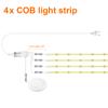 Penetrate Wood Panel Wireless Body Motion Sensor Switch 12V COB LED Strip Light DIY Wardrobe Shelves Pantry Display Cabinet Lamp