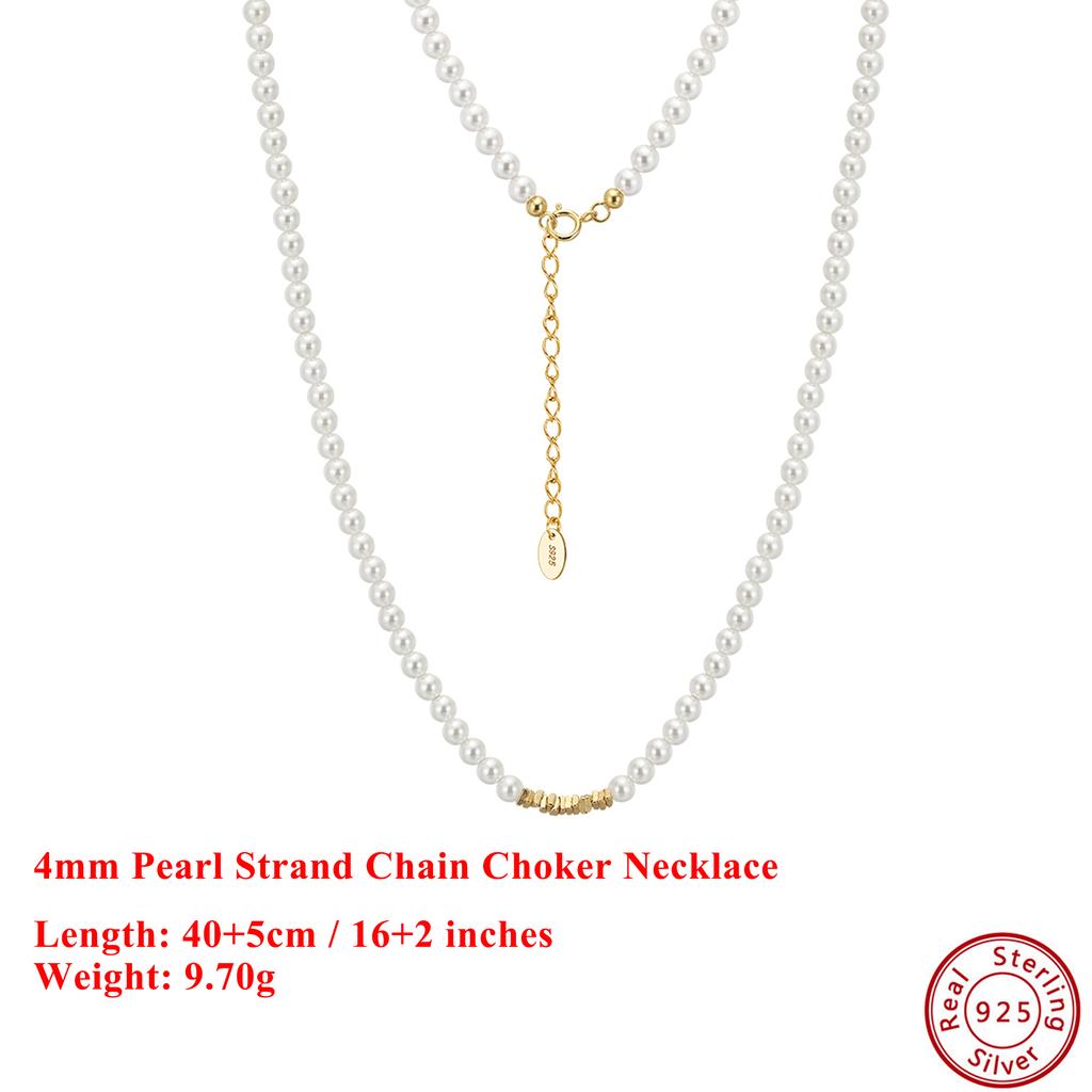 Effie Queen 100% S925 Silver 14k Gold Round Shaped Shell Pearl White/Pink/Purple Color Natural Jewelry for Women Banquet PSN09