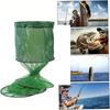 Portable Fishing Keepnet Collapsible Steel Reinforced Edge Dual Mesh Fast Drying for Outdoor Travel Fishing