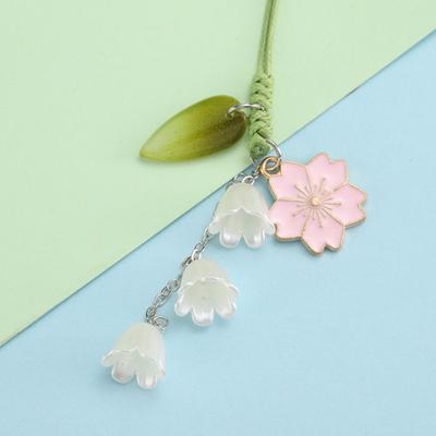 Tulip Flower Mobile Phone Straps Charm Cute For iPhone Short Lanyard Hand Rope Cute Keychain Phone Strap Fashion Pendant