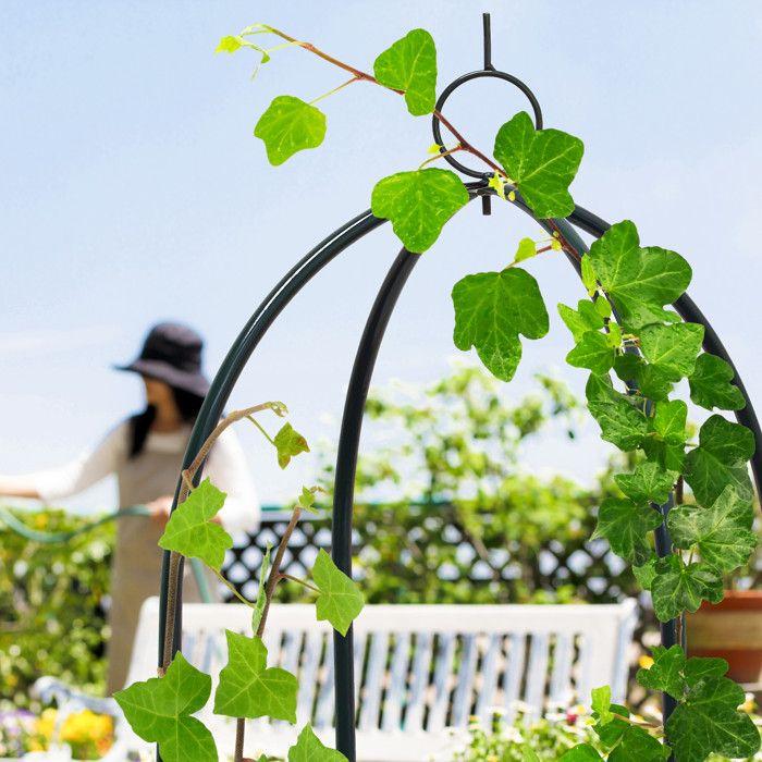 Relaxdays obélisque tuteur, plantes grimpantes, rosiers arcade, arceau roses, arche jardin, métal 190 cm, vert