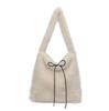 2025 New Large-capacity Autumn and Winter Plush Tote Bag Women's High-end Commuting Shoulder Bag Lamb Wool Bag