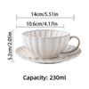 Exquisite Ceramic Coffee Cup Plate Set Flower Shaped Pottery Drinkware Set  Household Use