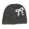 Baotou Hat Female Korean Version Bow Knitted Hat Autumn and Winter Face Small Cashmere Wool Hat Warm Ear Protector Cold Hat Children