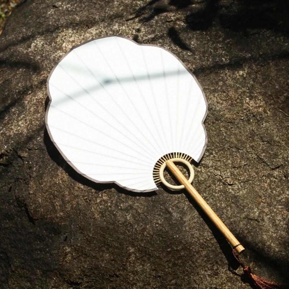 Bamboo Handle DIY Fan Blank DIY Hand Painted Fan Painting Versatile Round Fan